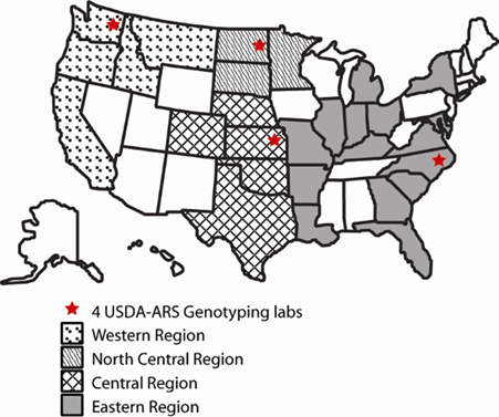 /ARSUserFiles/60701500/SmallGrainsGenotypingLaboratory/Photos/Genotyping Lab Locations Map.png